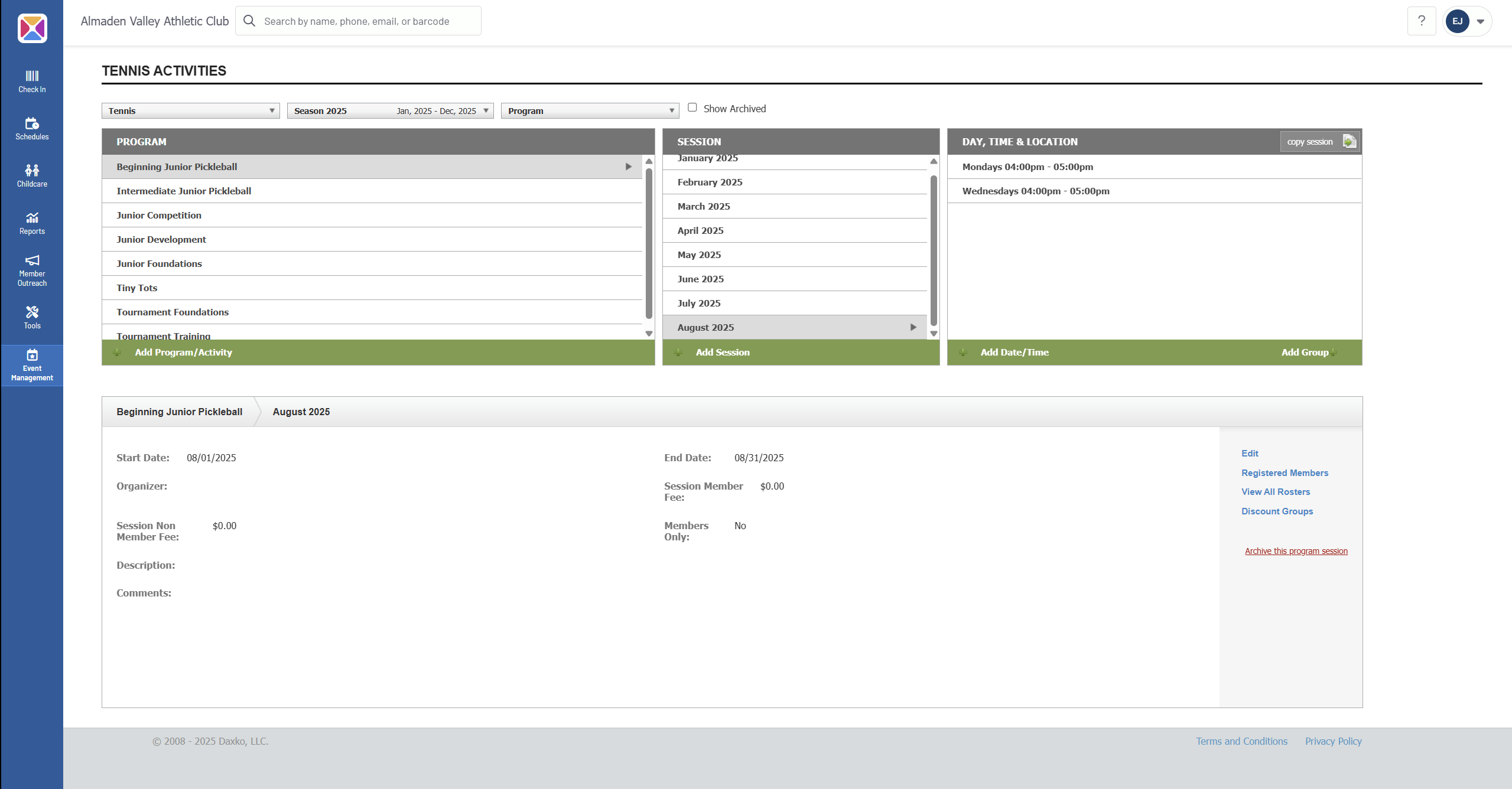 Club Automation Screenshot