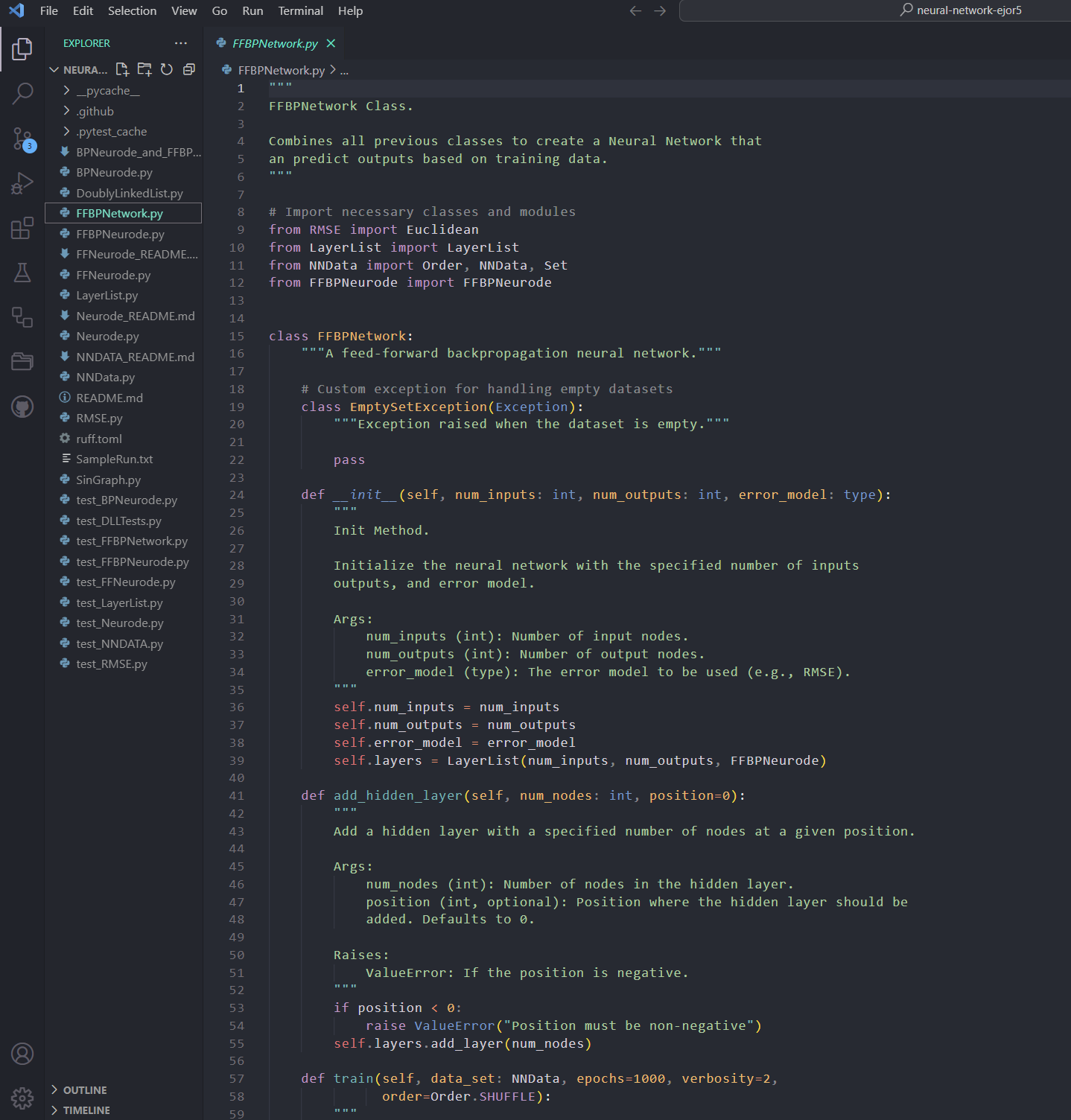 Code editor and terminal screenshot