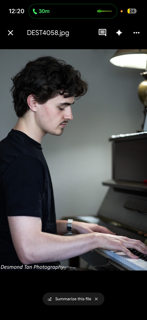 Ethan Jordan playing piano